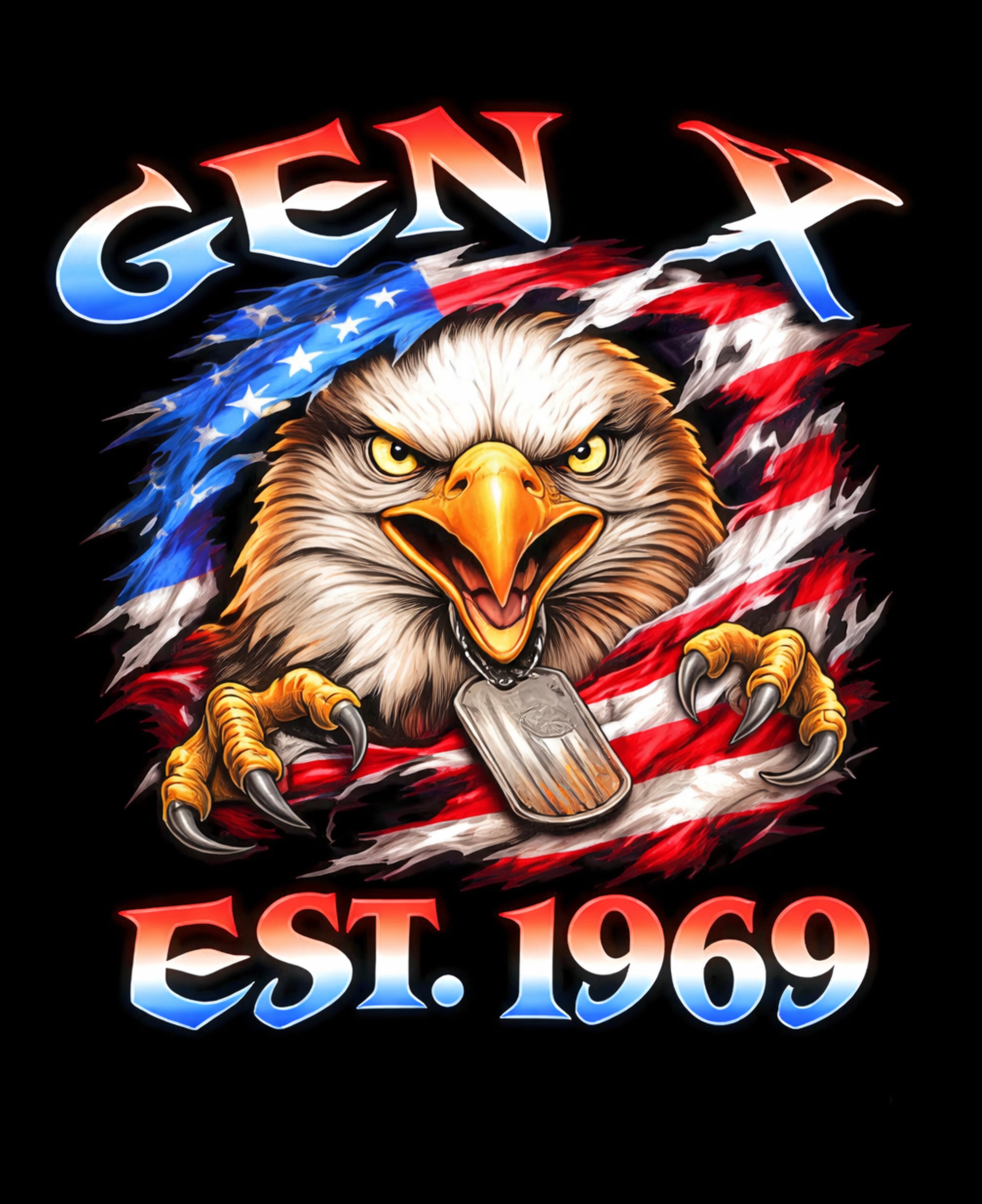 America Tee or Tank with custom birth year.