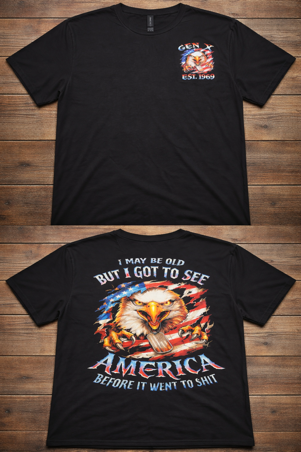 America Tee or Tank with custom birth year.